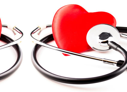 stethoscope and a heart